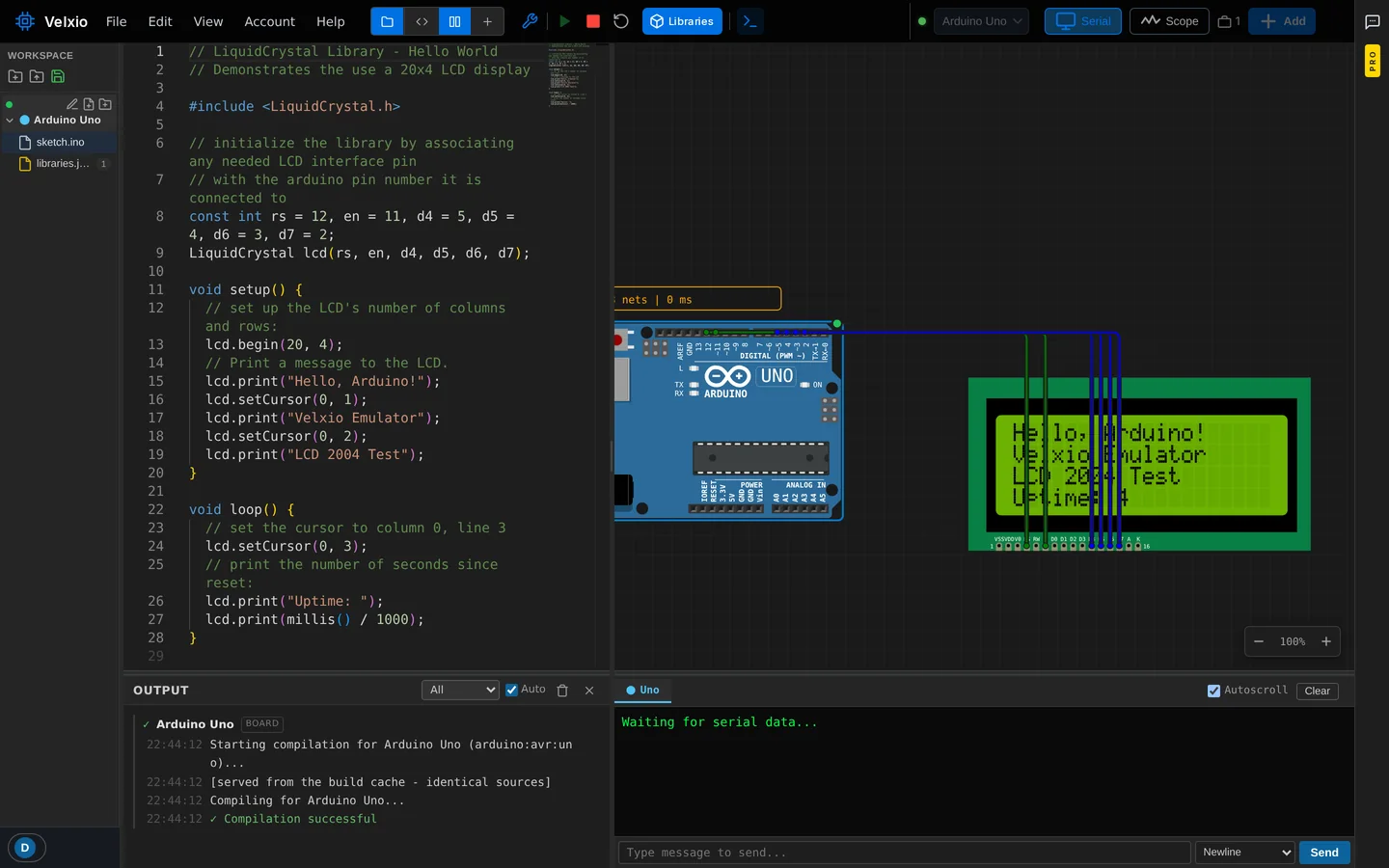 Arduino, running the sketch you wrote